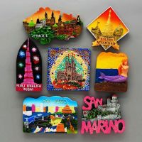 World Country Travelling Fridge Magnet Souvenir 3D Resin Painted Cool Magnetic Magnets Refrigerator Stickers Decoration