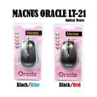 เม้าส์ Optical (มีสาย) USB Port ยี่ห้อ MACNUS รุ่น LT21 ORACLE OPTICAL MOUSE USB 800-1600DPI รับประกัน 1ปี