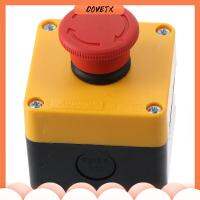 COVETX เครื่องหมายสีแดง สวิตช์หยุดฉุกเฉิน พลาสติกทำจากพลาสติก 660โวลต์พร้อมกล่อง สวิตช์ปุ่มกดรูปเห็ด อุปกรณ์ทางไฟฟ้า ทนต่อสภาพอากาศ ปุ่มกดแบบกด คอนแทคเตอร์