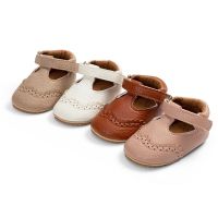 Baby Girls Cute Moccasinss Soft Sole Flower Trim PU Leather Flats Shoes First Walkers Non-Slip Spring Summer Princess Shoes