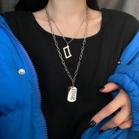 [COD] hip-hop style necklace womens titanium steel fade cold sweater chain mens minority design ins