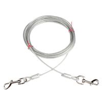 【LZ】 Dog Tie Out Cable Galvanized Steel Wire Pet Leash with PVC Coating Chew Proof Lead for Large Dogs Pets Dog Yard Camping Outdoors