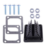 Motor Intake Manifold Reed Valve with Spacer Gasket Screw Carbon Fiber Fit For YFZ350 BANSHEE RZ350 RD250 350 RD350 RD400