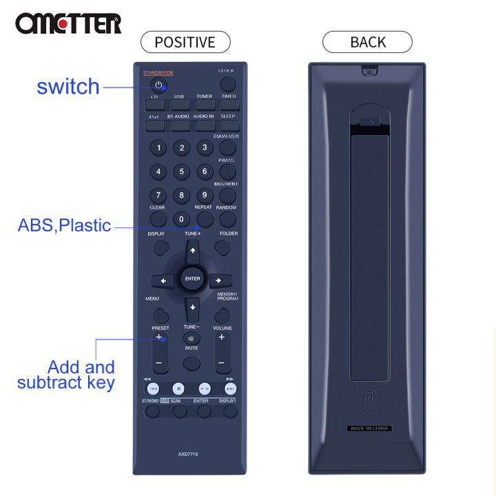 รีโมทคอนลใหม่เหมาะสำหรับ-pioneer-axd7716-audio-system-player-controller
