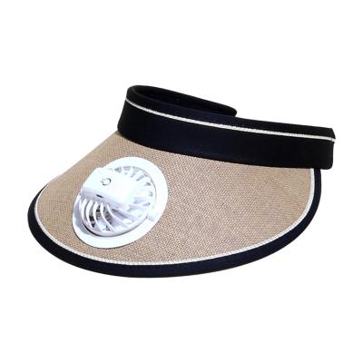 Yotjar หมวกกระบังแสงมีปีกกว้างพัดลม USB สำหรับผู้หญิงเส้นรอบวงศีรษะ54ซม.-58ซม.