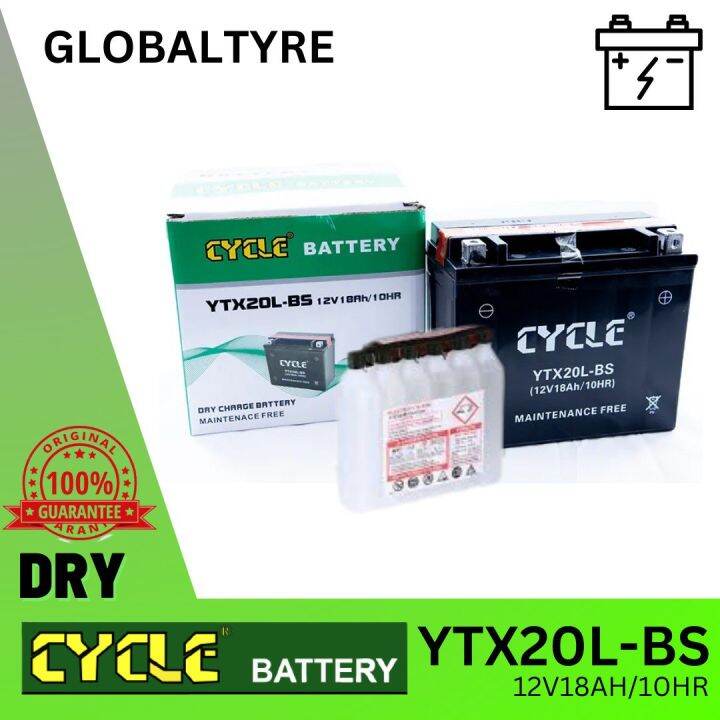 CYCLE YTX20L DRY BATTERY DUCATI I.E PASO / BUELL RS1200 RSS1200 S2 ...