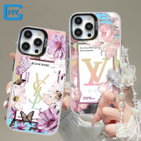 Flygoods สำหรับ Infinix Hot 10 / Hot 10 Lite/ Hot 10 11 12 Play / Hot 12/12i/Hot 20 Play / Hot 30 30i / Hot 30 Play เคสสุดหรูรูปดอกไม้ต้นไม้ไล่เฉดสีหลากสีแฟชั่นปลอกป้องกันการกระแทกดีไซน์เนอร์ + เชือกผีเสื้อคริสตัล