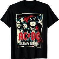 AC DC ROCK T-Shirt, เสื้อวงดนตรี, เสื้อสีดำและสีขาว, หนาและนุ่มผ้า Spot T-Shirt 【S-XXXL】-YD001