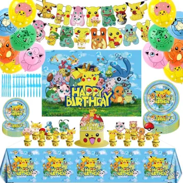 Pink Pokemon Pikachu Birthday Party Decoration Pokemon Theme Tableware  Paper Plate Cup Children Boy Girl Birthday Party Supplies