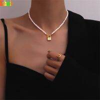 Kshmir New Retro Simplicity Light Luxury High - Grade Pearl Necklace T Lock Pendant Pearl Clavicle Necklace For Women 2021