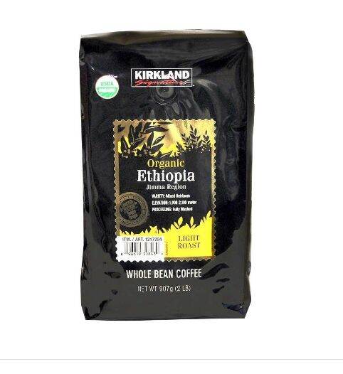 kirkland-signature-organic-ethiopia-whole-bean-coffee-907g-เคิร์กแลนด์ซิกเนเจอร์ออร์แกนิคเอธิโอเปียเมล็ดกาแฟธัญพืช-907-กรัม