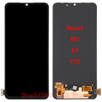 6.4 LCD สำหรับ Reno 3 A91จอแสดงผล LCD Touch Screen Digitizer Assembly สำหรับ F15F17K7 CPH2021 PCPM00จอแสดงผล LCD