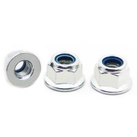 M3 M4 M5 M6 M8 Galvanization Steel Nylon Insert Hex Self-Locking Flange Nut Nylock Locknut