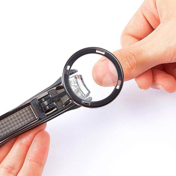 Magnifying Glass Nail Clipper For Elder Old People Baby Stainless Steel