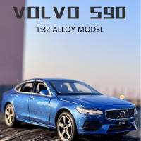 1:32 VOLVO S90 Alloy Car Model Diecasts &amp; Toy Vehicles Metal Car Model Sound Light Collection Car Toys For Childrens Gift