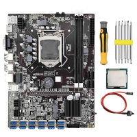 B75 BTC Mining Motherboard with G530/G630 CPU+Screwdriver+Switch Cable 12 USB3.0 to PCIE Slot LGA1155 DDR3 RAM SATA3.0