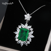 Vintage Emerald Paraiba Necklace For Women 925 Silver Chain With Star Zircon Gemstone Pendant Chocker Female Mothers Day Gift