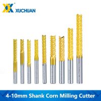 Corn End Mill 4mm 6mm Shank Milling Cutter ไทเทเนียมเคลือบ CNC Router Bits PCB Milling Bit Carbide End Mill