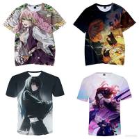 เสื้อยืดแขนสั้นพิมพ์ลาย Demon Slayer สําหรับผู้ชาย