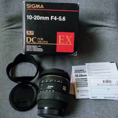 เลนส์กล้องsony Sigma 10-20mm f/4-5.6 EX DC HSM สภาพเลนส์ใส นอนตู้ For Sony APSc