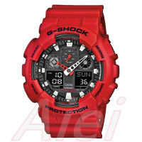 นาฬิกาข้อมือสายเรซิ่นCasioShock รุ่น GA100B-4A (Red)