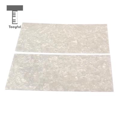 ‘【；】 Tooyful 2 Pieces DIY Guitar Blank Material Purfling Sheet Head Veneer Shell White Pearl Guitar/Bass Decorative Accessory