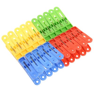 Plastic Clothing Pegs Clips Clothes Pins 20 Pcs Assorted Colors