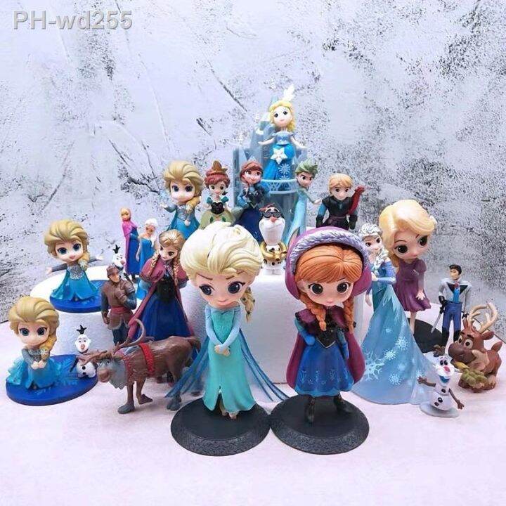 disney-frozen-theme-cake-decor-anna-elsa-princess-plastic-toys-ornaments-cake-topper-for-kids-girls-birthday-party-cake-supplies