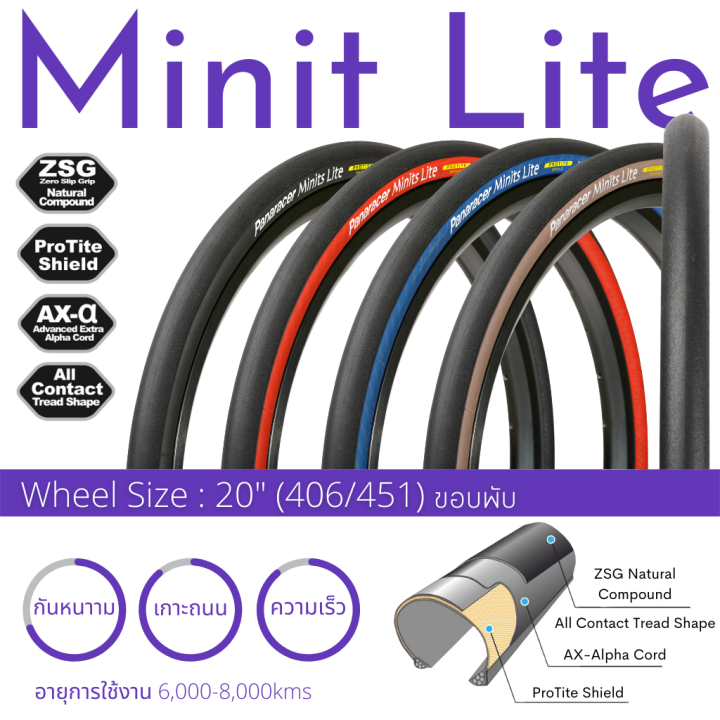 ผ่อน-0-ยางนอก-20นิ้ว-panaracer-รุ่น-minit-lite-pt-ขอบพับ