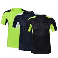 Men Fitness Gym Shirt Short Sleeve Sport t Shirts Quick Dry Running Soccer Shirt Top Compression Football Jersey Male Sportswear