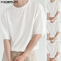 Beehoo INCERUN Mens Short Sleeve Loose Summer Casual T Shirts Blouse