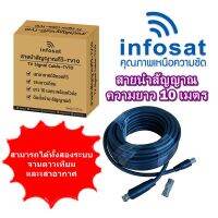 สายนำสัญญาณทีวี - TV01 สายเคเบิล 2 in 1 : ใช้งานกับเสาดิจิตอล และ จานดาวเทียม