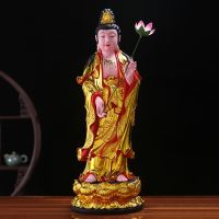 The Western Three Saints Amitabha Statue Worship Guanyin Avalokitesvara Bodhisattva Great Strength Bodhisattva Resin Buddha