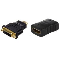 อะแดปเตอร์หัวแปลงชาร์จไฟ HDMI F/f ตัวเมีย Coupler สำหรับ Hdtv กับ DVI 24 + 1 (DVI-D) ตัวเมียเพื่ออะแดปเตอร์ HDMI ตัวผู้