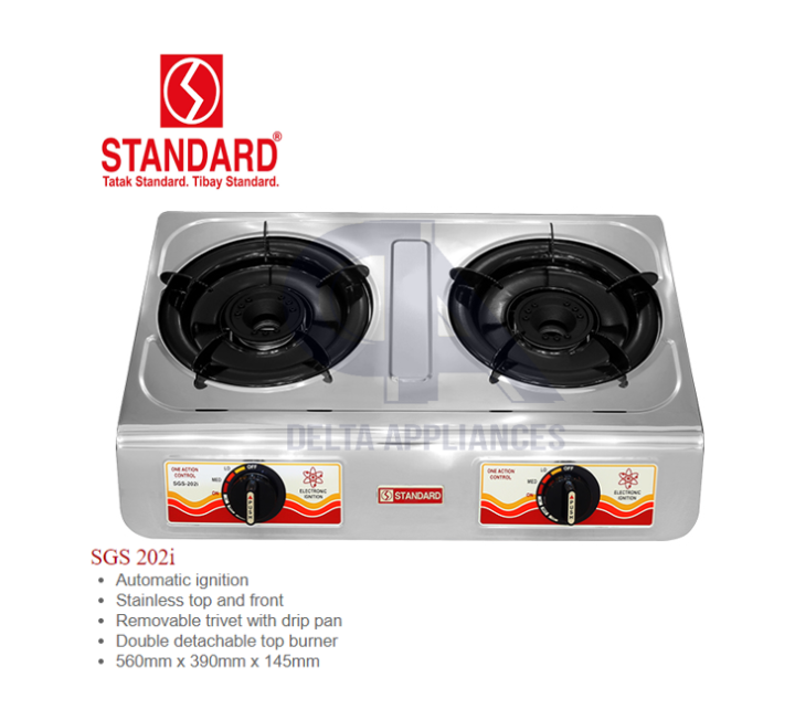 Standard Gas Stove Stainless Steel Double Burner Gas Stove Original 1