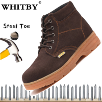 Brand Whitby COD(จัดส่ง 3 วัน)  Safety Shoes For Men รองเท้านิรภัยทำงานกับหมวกเท้าเหล็ก ผู้หญิงผู้ชายรองเท้าทำลายอากาศที่มีน้ำหนักเบาทนรองเท้า