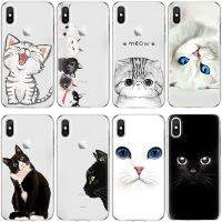 【digital technology】ฝาครอบแมวสำหรับ iPhone 11 13 12 14 Pro XS Max XR X SE2020 6S 7 8 Plus Mini Coque สำหรับ Huawei P20 P30 P40 Lite Pro Honor 8X TPU Case