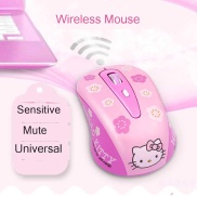 Chuyi Chuột Máy Tính Không Dây Hello Kitty Dễ Thương Quà Tặng Mini Chuột