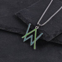 สร้อยคอเรืองแสงขายส่ง BAC Hip Hop Club Men S Alan Walker Glow Pendant