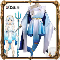 【COSER 77】ชุดคอสเพลย์ ชุดกะลาสี Hololive Gawr Gura