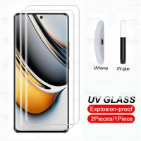 1-2Pcs Full Curved UV Tempered Glass For Realme 11 Pro Glass Realme11 Pro Plus Realme11Pro 5G Screen Protector Protective Film