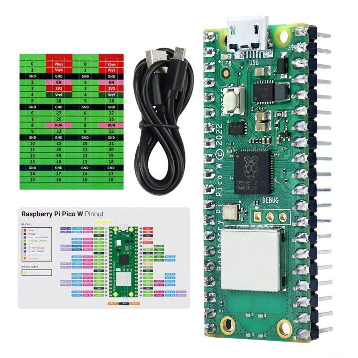 Freenove Raspberry Pi Pico W Pre-Soldered Header บอร์ดพัฒนา โค้ด Python ...