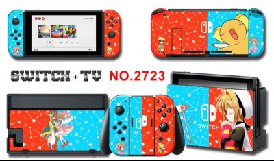 ผิวหน้าจอไวนิลบัตรสติ๊กเกอร์สติกเกอร์แผ่นฟิล์มกันรอยโน๊ตบุคสำหรับ Nintendo Switch NS คอนโซล + ตัวควบคุม + ขาตั้ง