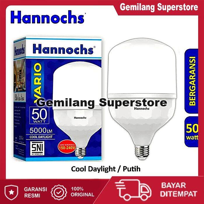 Hannochs Lampu LED VARIO 6/12/18/24/30/36/45/50 Watt - Cahaya Putih ...