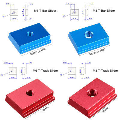 10ชิ้น/เซ็ตสำหรับ30/45ประเภท T-Track Jigs สกรูสล็อตอลูมิเนียม T-Track Slider ราวเลื่อน T Slots น็อต M6/M8เครื่องมืองานไม้