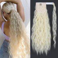 LISI GIRL Synthetic 22/34 Inches Wrap Ponytail Long Afro Curly Hair Extensions Hairpieces Pony Tail Fake Hair Heat Resistant Wig  Hair Extensions  Pad