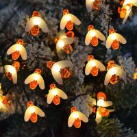 Cute Honey Bee String Lights Bee Outdoor Garden Patio Christmas Decorations Fairy Lights Garland Battery Powered Helloween