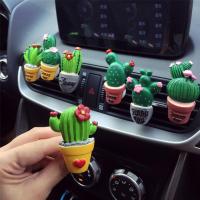 【DT】  hot2020 Newest Lovely Cactus Bread Tomato Car Air Vent Outlet Fragrance Perfume Clip Freshener Car Interior Accessories Styling