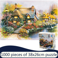 1000 pieces puzzle Mini jigsaw 38x26 cm Assembling picture Landscape puzzles toys for s children games educational Toys Gif