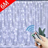 LED String Lights Christmas Decoration 6m Remote Control Holiday Wedding Fairy Tale Garland Lights Bedroom Curtains Outdoor Home